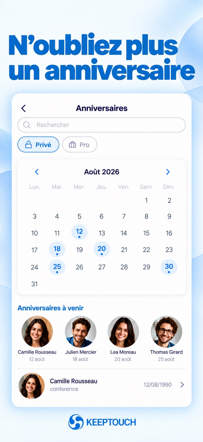 N'oubliez plus un anniversaire : le calendrier d'août et les anniversaires à venir